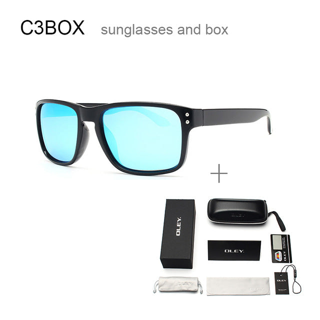 Oley Classic Polarized Sunglasses Men Glasses Driving Coating Black Frame Fishing Driving Y8133 Sunglasses Oley Y8133 C3BOX  