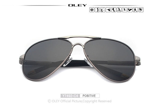 Oley Brand Unisex Polarized Sunglasses Men Women Driving Coating Spectacles Y7492 Sunglasses Oley Y7492 C4 BOX  