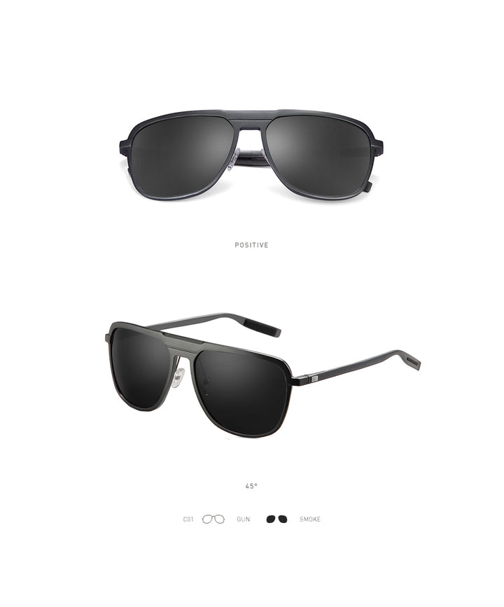 20/20 Classic MirrorSquare Polarized Aluminum Unisex Sunglasses UV400 Pk017 Sunglasses 20/20   