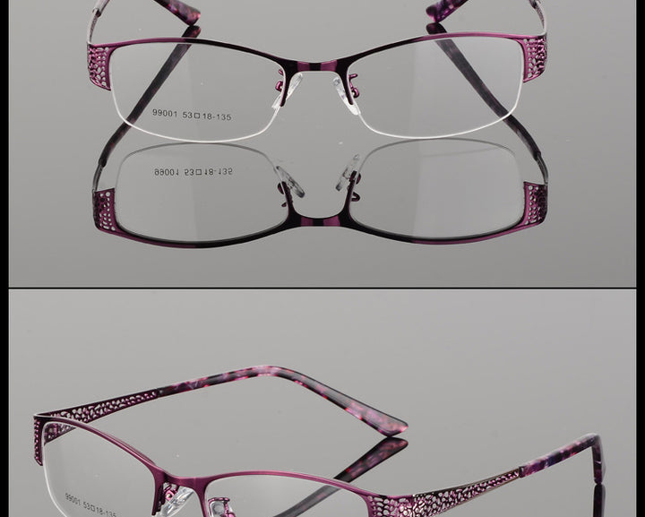 Bclear Women's Eyeglasses Metal Ultra-Light Elegant Frame Bclear   