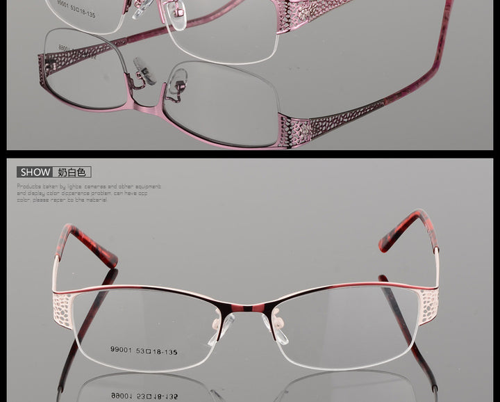 Bclear Women's Eyeglasses Metal Ultra-Light Elegant Frame Bclear   