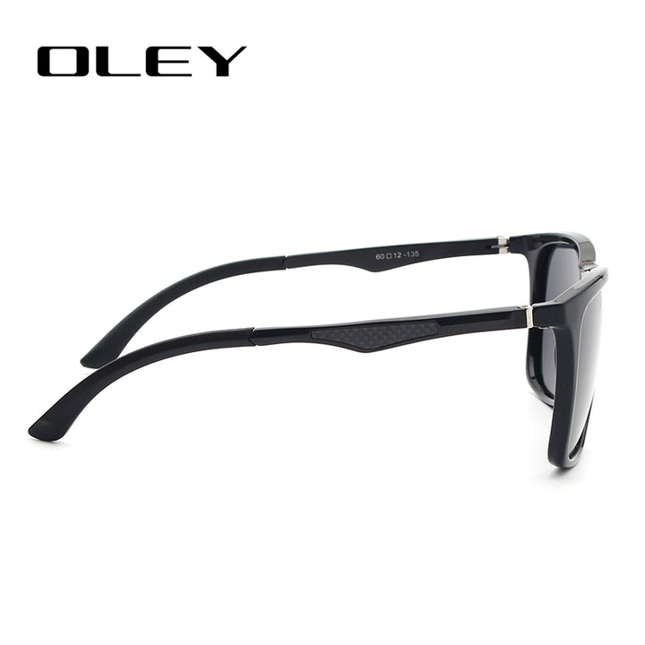 Oley Classic Aluminum Magnesium Tr90 Polarized Sunglasses Men Black Hd Color Film Anti-Uv Ya425 Sunglasses Oley   
