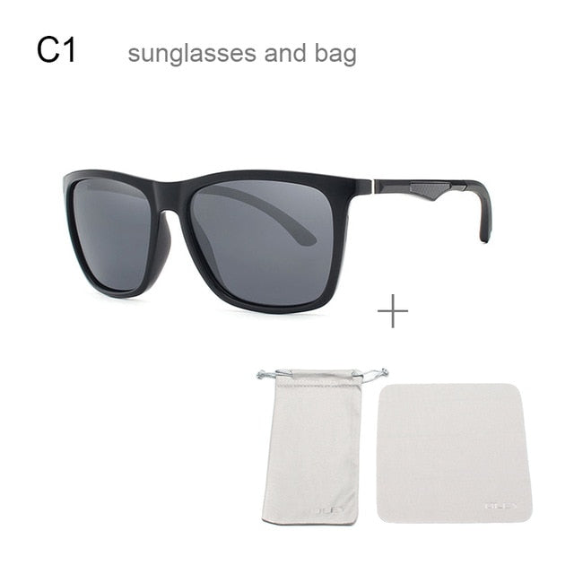 Oley Classic Aluminum Magnesium Tr90 Polarized Sunglasses Men Black Hd Color Film Anti-Uv Ya425 Sunglasses Oley YA425 C1  