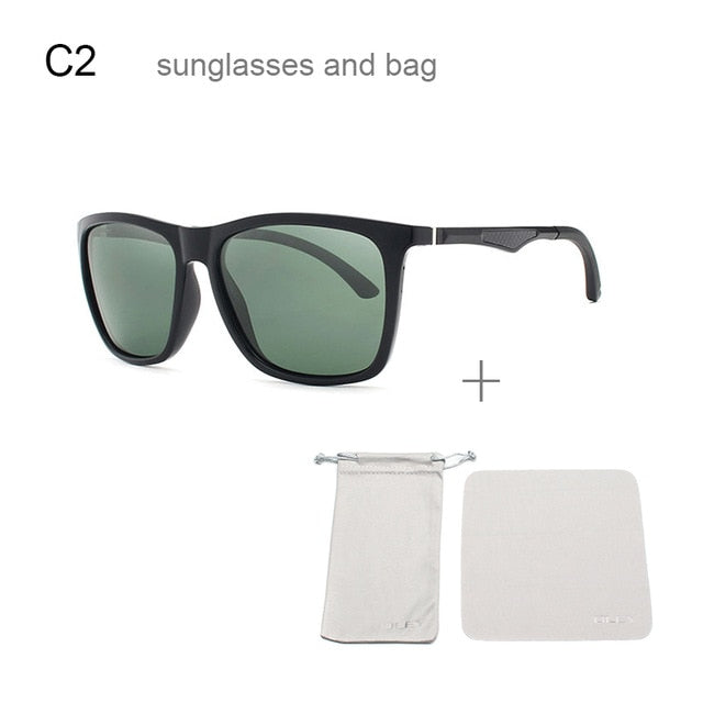 Oley Classic Aluminum Magnesium Tr90 Polarized Sunglasses Men Black Hd Color Film Anti-Uv Ya425 Sunglasses Oley YA425 C2  
