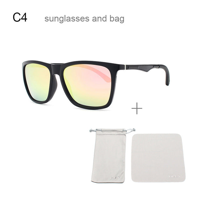 Oley Classic Aluminum Magnesium Tr90 Polarized Sunglasses Men Black Hd Color Film Anti-Uv Ya425 Sunglasses Oley YA425 C4  