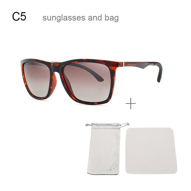 Oley Classic Aluminum Magnesium Tr90 Polarized Sunglasses Men Black Hd Color Film Anti-Uv Ya425 Sunglasses Oley YA425 C5  