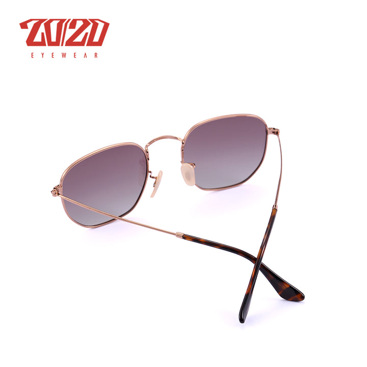 20/20 Polarized Square Metal Unisex Sunglasses 17033-2 Sunglasses 20/20   