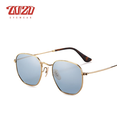 20/20 Polarized Square Metal Unisex Sunglasses 17033-2 Sunglasses 20/20 C06 Blue  