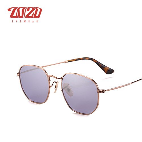 20/20 Polarized Square Metal Unisex Sunglasses 17033-2 Sunglasses 20/20 C04 Purple  
