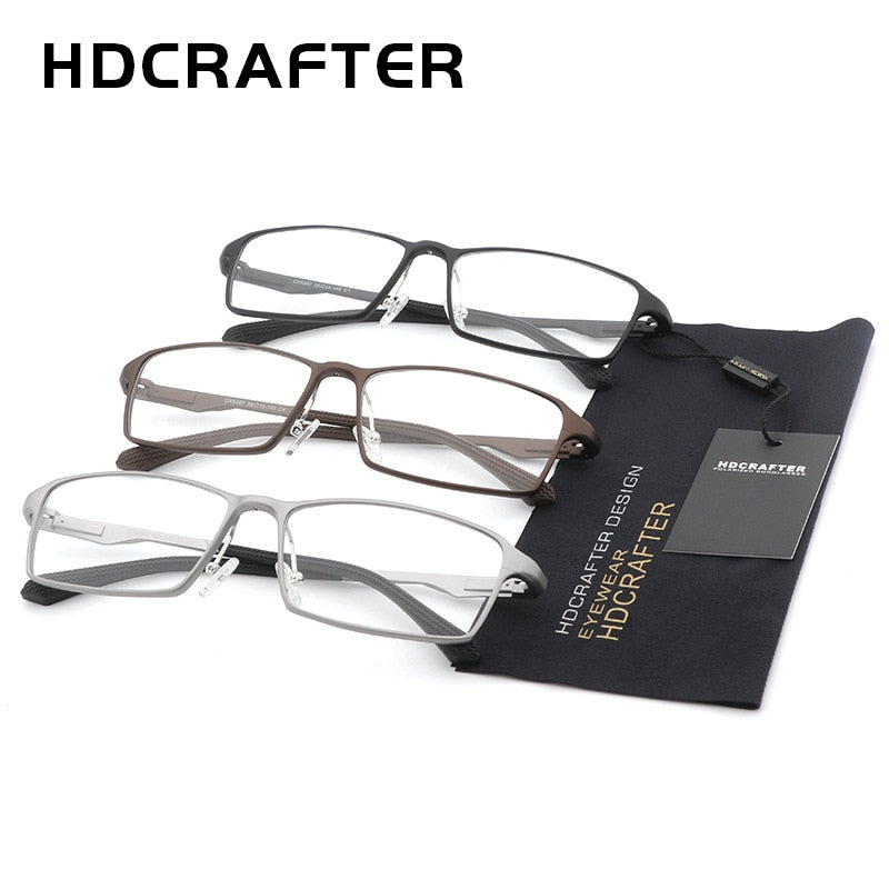 Hdcrafter Tr90 17G Lightweight Glasses Frame Hyperopia Eyeglasses Frames Reading Titaniun L-P6287 Frame Hdcrafter Eyeglasses   