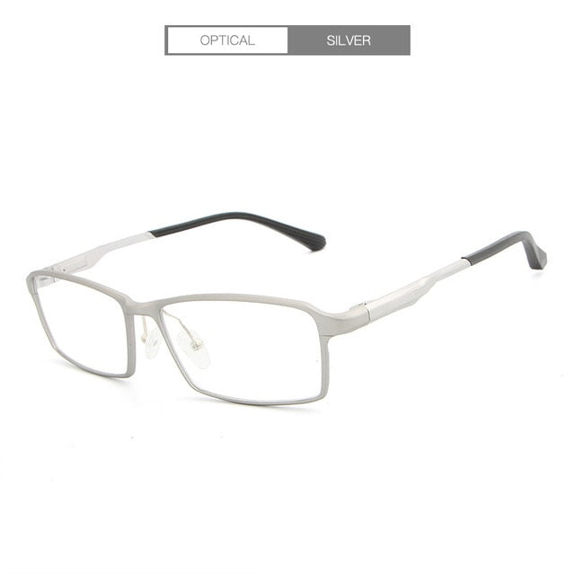 Hdcrafter Tr90 17G Lightweight Glasses Frame Hyperopia Eyeglasses Frames Reading Titaniun L-P6287 Frame Hdcrafter Eyeglasses silver  