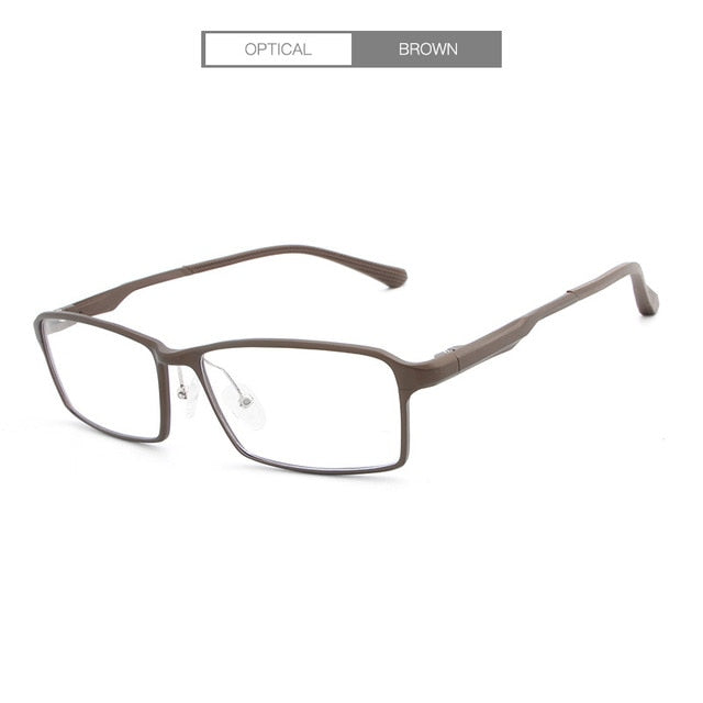 Hdcrafter Tr90 17G Lightweight Glasses Frame Hyperopia Eyeglasses Frames Reading Titaniun L-P6287 Frame Hdcrafter Eyeglasses browm  
