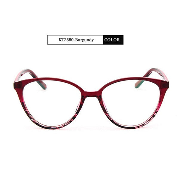 Kottdo Women Cat Eye Eyeglasses Frame Men Glasses Kt2360 Frame Kottdo Burgundy  
