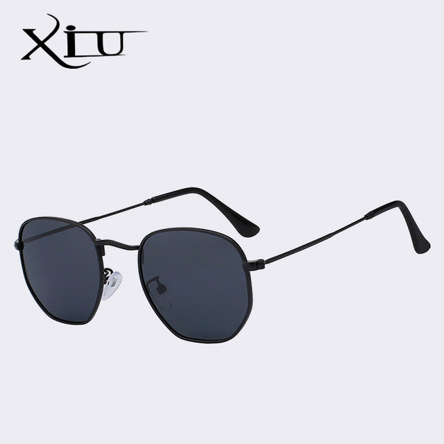 Xiu Brand Men's Polarized Sunglasses Mirror Smoke Black Brown Sunglasses Xiu Black w black  