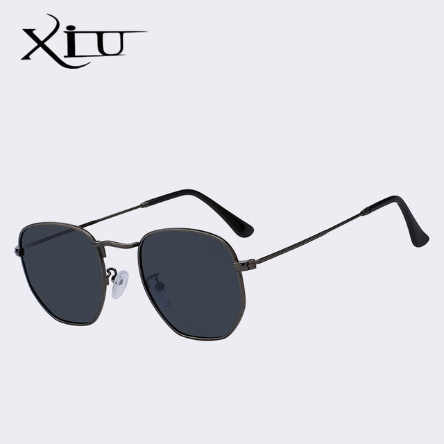 Xiu Brand Men's Polarized Sunglasses Mirror Smoke Black Brown Sunglasses Xiu Gun grey w black  
