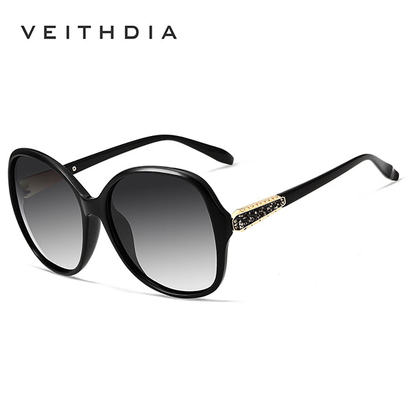 Veithdia Brand Designer Women Sunglasses Polarized Luxury Vt3025 Sunglasses Veithdia Black  