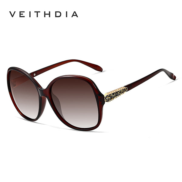 Veithdia Brand Designer Women Sunglasses Polarized Luxury Vt3025 Sunglasses Veithdia Brown  