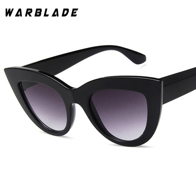 Warblade Women Designer Cat Eye Sunglasses Sunglasses Warblade double grey  