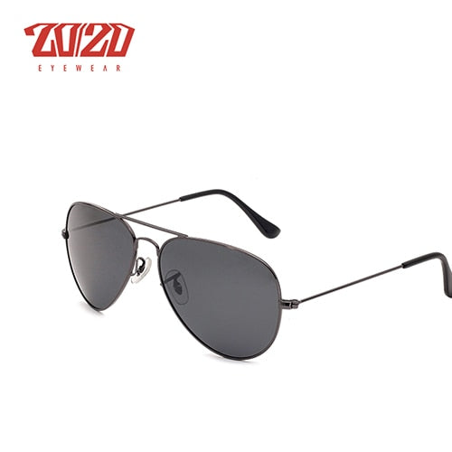 20/20 Brand Design Pilot Polarized Sunglasses Men Women Metal Frame Male Sun Glasses Unisex 17019 Sunglasses 20/20 C11 Gun Smoke  