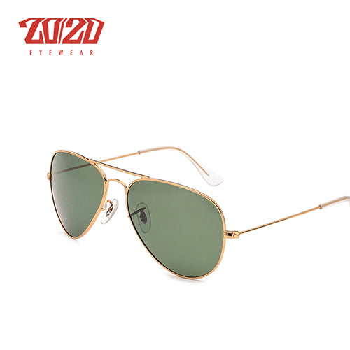 20/20 Brand Design Pilot Polarized Sunglasses Men Women Metal Frame Male Sun Glasses Unisex 17019 Sunglasses 20/20 C13 Gold G15  