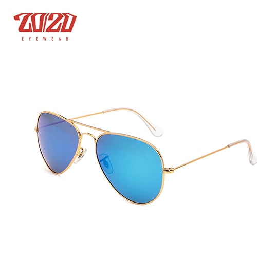 20/20 Brand Design Pilot Polarized Sunglasses - Stylish Men & Women Sun Glasses C15 Dark Blue