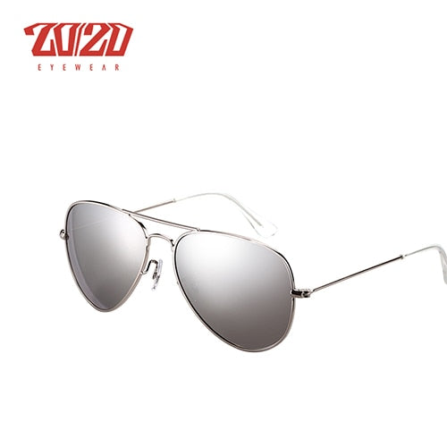 20/20 Brand Design Pilot Polarized Sunglasses Men Women Metal Frame Male Sun Glasses Unisex 17019 Sunglasses 20/20 C24 Mirror  