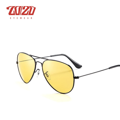 20/20 Brand Design Pilot Polarized Sunglasses Men Women Metal Frame Male Sun Glasses Unisex 17019 Sunglasses 20/20 C32 Yellow  