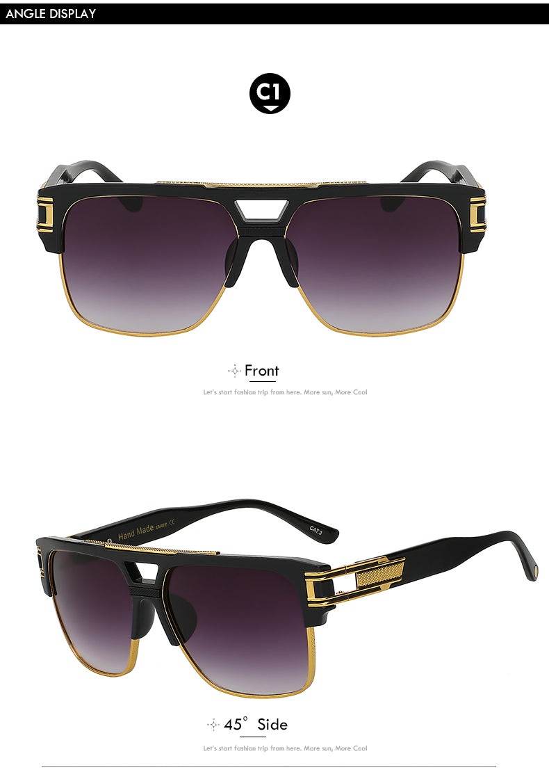 Xiu Brand Men's Sunglasses Half Metal Frame Classic Sunglasses Xiu   