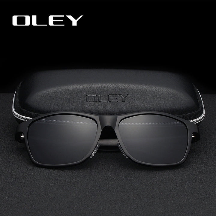 Oley Brand Men's Polarized Sunglasses Business Classic Full Frame Aluminum Magnesium Y0934 Sunglasses Oley   
