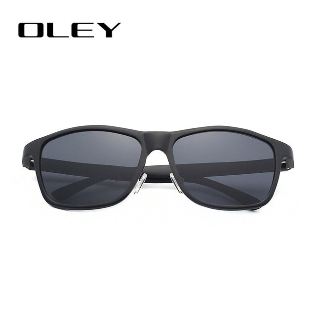 Oley Brand Men's Polarized Sunglasses Business Classic Full Frame Aluminum Magnesium Y0934 Sunglasses Oley Y0934 C1BOX  