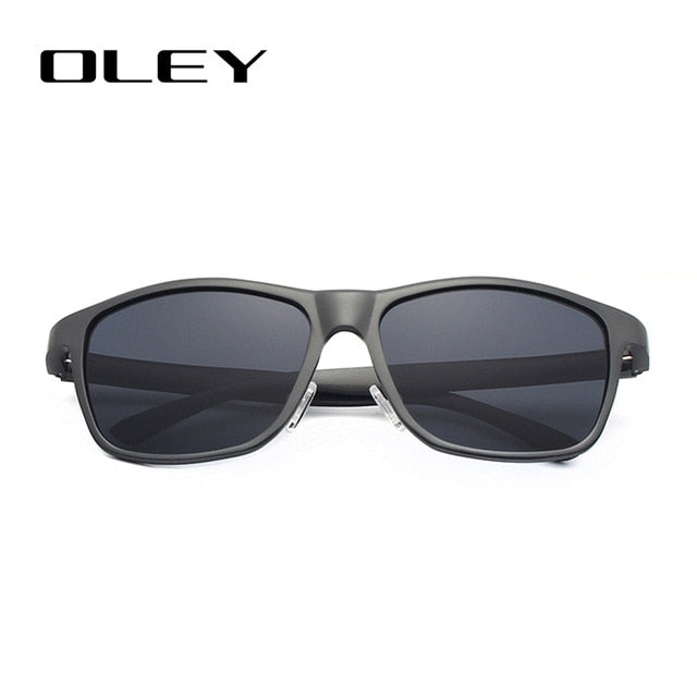 Oley Brand Men's Polarized Sunglasses Business Classic Full Frame Aluminum Magnesium Y0934 Sunglasses Oley Y0934 C2BOX  