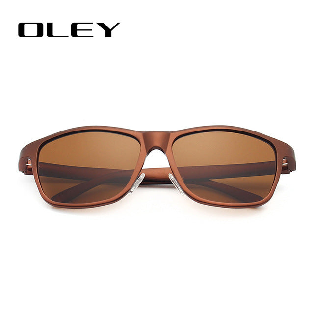 Oley Brand Men's Polarized Sunglasses Business Classic Full Frame Aluminum Magnesium Y0934 Sunglasses Oley Y0934 C4BOX  
