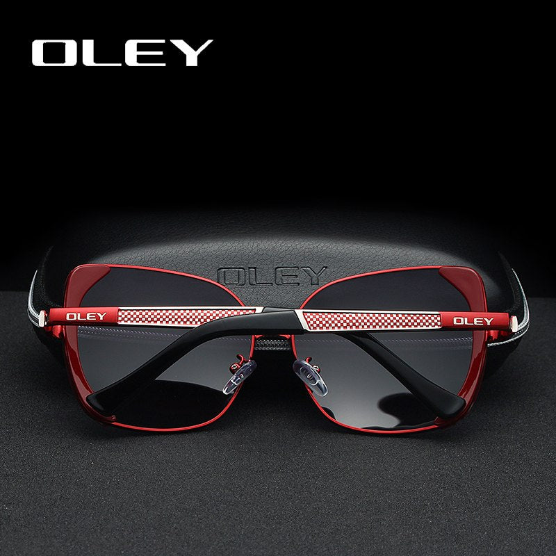 Oley Classic Brand Large Frame Women's Polarized Sunglasses Butterfly Hd Uv Y5190 Sunglasses Oley   
