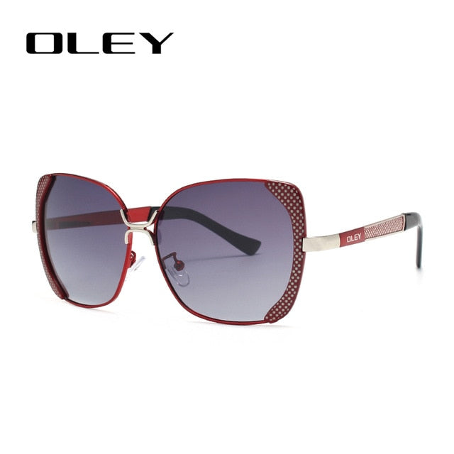 Oley Classic Brand Large Frame Women's Polarized Sunglasses Butterfly Hd Uv Y5190 Sunglasses Oley Y5190 C2BOX  