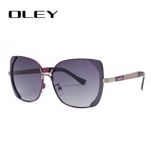 Oley Classic Brand Large Frame Women's Polarized Sunglasses Butterfly Hd Uv Y5190 Sunglasses Oley Y5190 C3BOX  