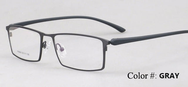 Bclear Hot Arrival Alloy Frame Eyeglasses Business Men Spectacle Frame For Full Frame 9068 Frame Bclear Gray  