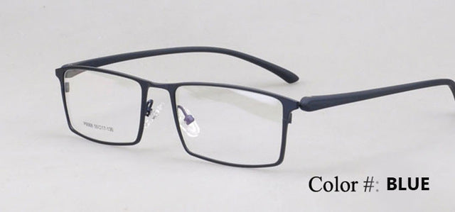 Bclear Hot Arrival Alloy Frame Eyeglasses Business Men Spectacle Frame For Full Frame 9068 Frame Bclear Blue  