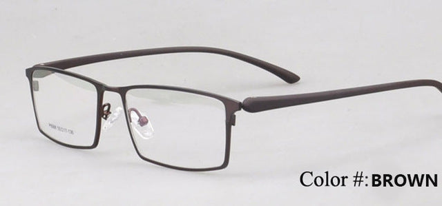 Bclear Hot Arrival Alloy Frame Eyeglasses Business Men Spectacle Frame For Full Frame 9068 Frame Bclear Brown  