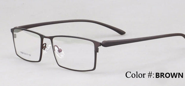 Bclear Hot Arrival Alloy Frame Eyeglasses Business Men Spectacle Frame For Full Frame 9068 Full Rim Bclear Brown  
