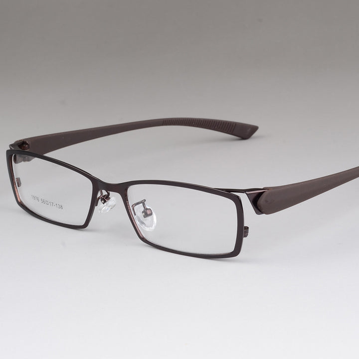 Bclear Men's Rectangular Full Alloy Frame Eyeglasses Frame Bclear   