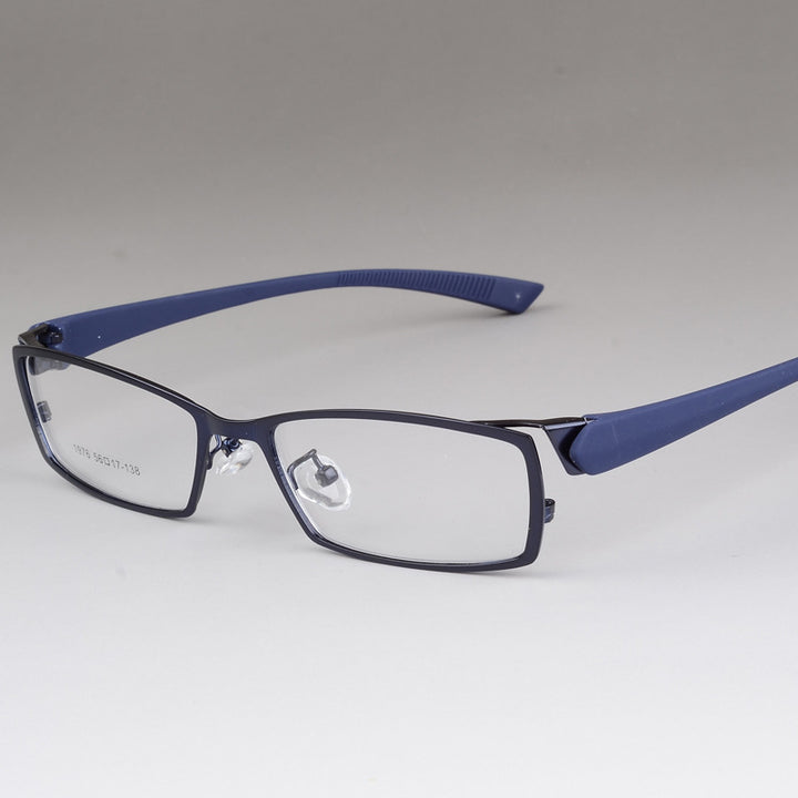 Bclear Men's Rectangular Full Alloy Frame Eyeglasses Frame Bclear   