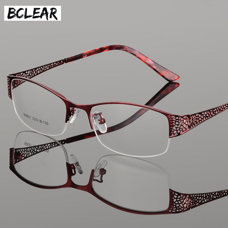 Bclear Women's Eyeglasses Metal Ultra-Light Elegant Full Rim Bclear   
