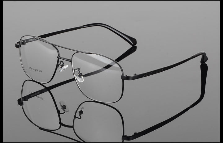 Bclear Classic Alloy Men Frame Double Bridge Eyeglasses Big Face Frame Bclear   