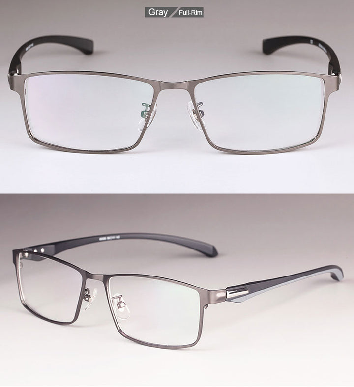 Men Titanium Alloy Eyeglasses Frame For Men Eyewear Flexible Temples Legs Ip Electroplating Alloy Material Full Rim And Half Rim Semi Rim Hotochki   