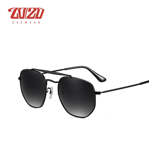 20/20 Polarized Metal Frame Driving Sunglasses For Men & Women 17069 Sunglasses 20/20 C01 Smoke  