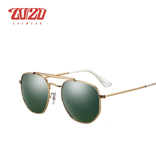 20/20 Polarized Metal Frame Driving Sunglasses For Men & Women 17069 Sunglasses 20/20 C02 Gold G15  