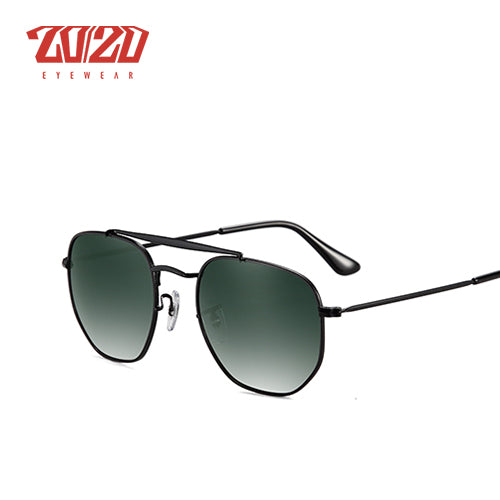 20/20 Polarized Metal Frame Driving Sunglasses For Men & Women 17069 Sunglasses 20/20 C03 Black PG15  