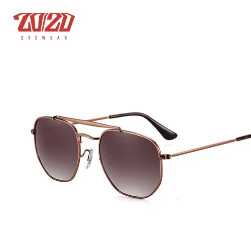 20/20 Polarized Metal Frame Driving Sunglasses For Men & Women 17069 Sunglasses 20/20 C04 Brown  