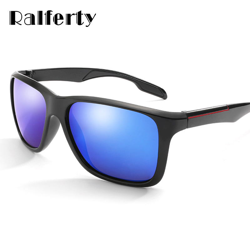 Ralferty Hd Polarized Sunglasses Men Driver Glasses Blue Mirror Square Uv400 K1037 Sunglasses Ralferty   