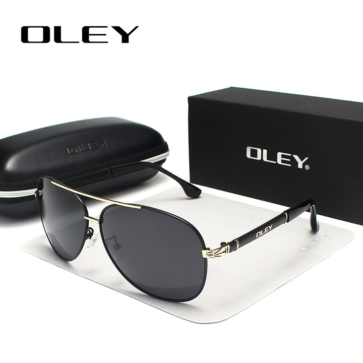 Oley Brand Sunglasses Men Polarized Classic Pilot Fishing Driving Y7005 Sunglasses Oley   